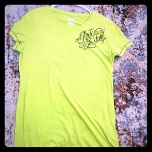 Neon green fox racing tee